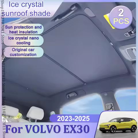 Upgrade Ice Crystal Sunroof Sunshade For VOLVO EX30 2023 2024 2025 Roof Split Sun Shades Glass Roof 