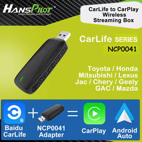 NCP0041 HansPilot Baidu Carlife Wired to CarPlay Wireless Streaming Box, Toyota , Honda, Lexus, Mazd