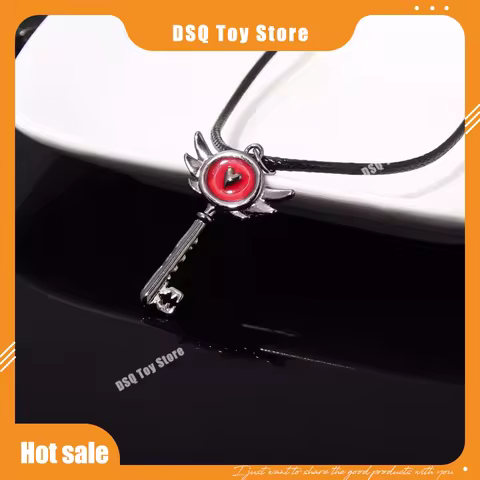Hazbin Hotel Hell Inn Key Pendant Keekee Incarnation Key Metal Necklace Trendy Personalized Accessor