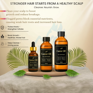 Hexane-Free Castor Oil | Minyak Castor Asli 100% Pure Cold Pressed | Premium Nourishment for Skin & 