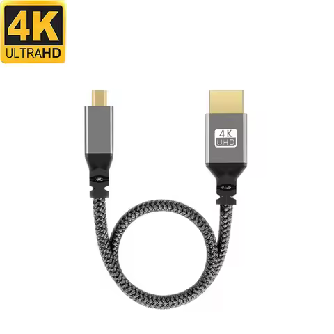 Micro HDMI to HDMI Cable 4K@60Hz V2.0 HDMI to Micro HDMI Cable Compatible with GoPro Raspberry Pi 4 