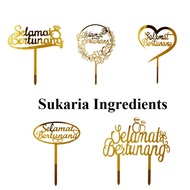 SELAMAT BERTUNANG CAKE TOPPER / DECORATION (1 Piece) <4564/