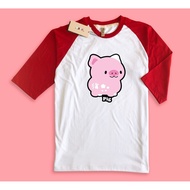 Raglan T-shirt with pig zodiac design, chinese New Year, chinese Zodiac