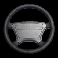 DIY Artificial leather Suede Carbon Fiber Customized Hand-stitched Car Steering Wheel Cover for Merc
