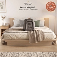 Synergy House Donna Harmony Bed - Euro Oak/White/Size King (6ft)