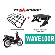 Tapak Monorack Rapido Honda Wave100R Wave 100R W100R Food Delivery Bag Bracket Base Accessories Moto