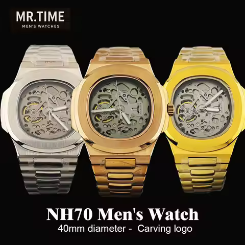 2026 Hot NH70 Watch Men's Watch Hollow out Watch Customized Logo Stainless Steel Automatic Watch NH7