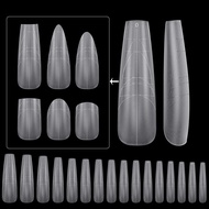 LIONVISON XL Nail Tips Coffin: 16Sizes Guiding Line Nail Tips for Acrylic Nails, 320PCS Full Cover N