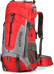 75L Hiking Backpack with Rain Cover Waterproof Camping Backpack Shoes Warehouse for Men Women, Frame