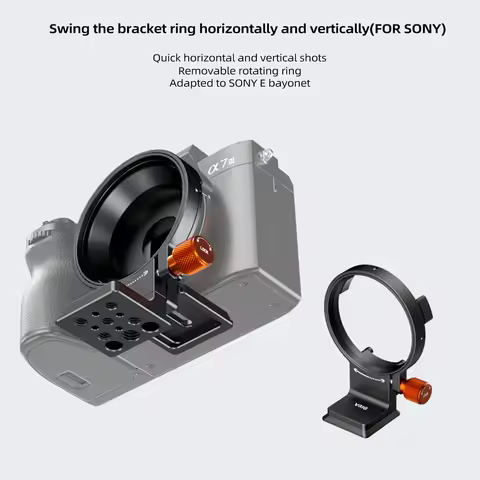 VRIG Arca Rotatable Horizontal-To-Vertical Tripod Mount Ring Lens Collar Quick Release for Sony FX3/