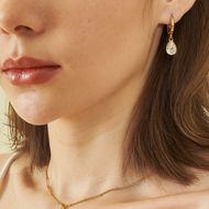 Variandco - Layla Earrings ต่างหูชุบทองแท้ 18K Gold Plating - ต่างหูคริสตัส Swarovski