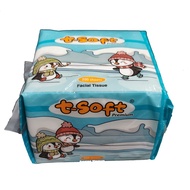 T-Soft Premium Facial Tissue 200s - Banded isi 4 FREE Tempat TIssue