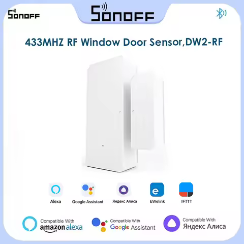 SONOFF DW2-RF 433MHZ RF Wireless Sensor Door Window Sensor Detector EWeLink App Remote Control Smart