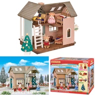 Sylvanian Families Reindeer Siblings Christmas Holiday Lodge Doll House Accessories Miniature Toy