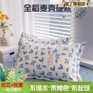 稻殼枕頭單人硬枕頭加大宿舍稻穀殼家用稻麥皮4874學生高枕芯一對