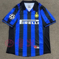 2025 British NEW 98-99 Inter Home Retro Jersey No. 9 Daluo Football Uniform Old Inter Milan Match Un