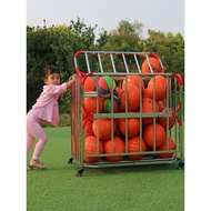 Kindergarten Stainless Steel Ball Car Basketball Storage Basket Storage Rack Ball Frame Storage Ball