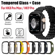 Glass + Cover For HK9 Pro Accessorie Bumper+Screen ProtectorFor HK8 Pro Max Smart Watch Tempered Gla