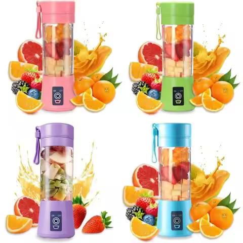 Mini 380ML Portable Blender for Shakes and Smoothies Rechargeable USB Traveling Fruit Juicer Cup Han