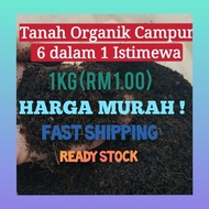 TANAH HITAM ORGANIK 6 IN 1 /TOP SOIL /SEKAM BAKAR /COCO PEAT /TANAH BAKAR /BAJA ORGANIK/HUMUS ORGANI