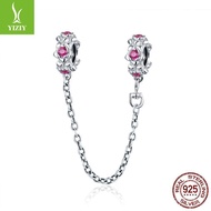 Silver Bracelet Pink Accessories Silver Rhyme Garland Silicone Safety Chain Fashion BSC035925Jewelry
