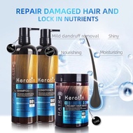 Keratin Smooth Shampoo 900ml/ Conditioner 900ml/Keratin Smooth Treatment 1000ml 3in 1SAT