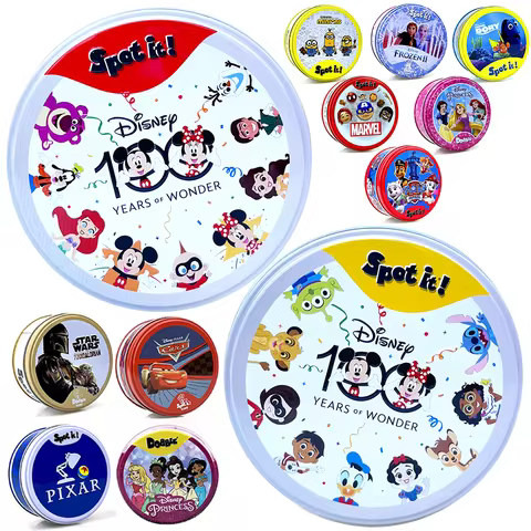 Spot It Cards Game Dobble Juego Pokemon Pikachu with Metal Box One Piece Doraemon Friends Party Jr H