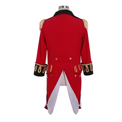 18th Century European Royal Military Officer Coat Historical Victorian British France Uniform Jacket