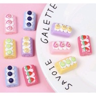 3D Fruit Cake Roll 6Falvors DIY ResinToy Simulation Accessories Dollhouse MobilePhone Pendant Hair