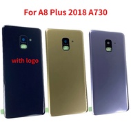 For Samsung Galaxy A8 Plus A8+ 2018 A730 Back Battery Cover Glass Rear Door Housing Cover Case Replacement