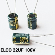 (10 PCS) CAPACITOR ELCO 22UF 100V KAPASITOR ELCO 22UF 100V KAPASITOR ELCO 100v 22uf ELCO 22 UF 100V