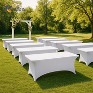 YOUIS High Stretch Tablecloth, Universal 4/6FT Rectangular Table Cloth, Black Washable Elastic Bed C