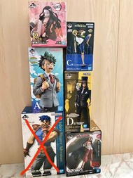 [清貨]  5盒一番賞 - Jojo A賞 喬納森·喬斯達Jonathan Joestar / 我英 A賞 綠谷 / 鬼滅 B賞 禰豆子 / 海賊王 C賞 山治 D賞 路基/路奇 Last賞/尾賞 紅