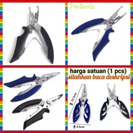 1 pcs tang split ring - tang utk membuka kail / pancing pd ring minnow / popper dl