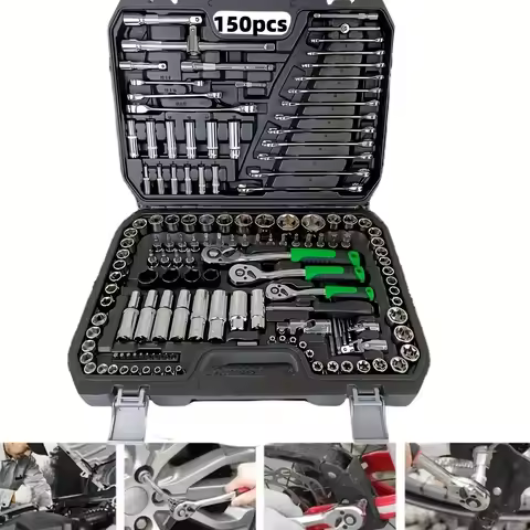 150/46pcs Auto Mechanical Repair Tool Set, Multifunctional with Socket,Wrench and Ratchet Set,DIY Au