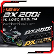 EMBLEM 3D LOGO KEEWAY BX200I BX 200I BX 200 I EMBLEM LOGO 3D ACCESSORIES ACCESSORY MODIFIED MODIFY