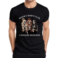 Spooky Moms Club Coffee Mum Halloween Skeleton Gothic Coffee Love Mens T-Shirt
