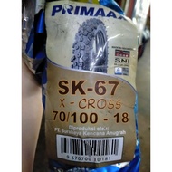 ready stock sk-67 x-cross 70/100-18 tyre tayar primaax