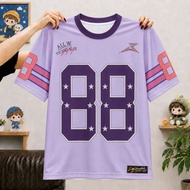 Men's Women's Unisex Round‑Neck Jersey 3D Print Star Number88 Red‑Pink‑Orange‑Stripe School‑Sport Lo