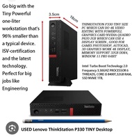 LENOVO THINKSTATION P330, i5 8400T Max Turbo 3.3Ghz , 8gb ram ddr4, 256gb ssd,Perfect for big jobs l