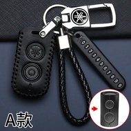 YAMAHA car key case for YAMAHA NVX Y16 AEROX XMAX key covers Fazzio NVX Scooter cow leather key bags