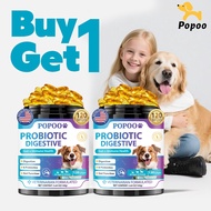 Popoo Probiotic Supplement for Dog Treats Digestive Support Enhance Appetite Dog Vitamin Supplement