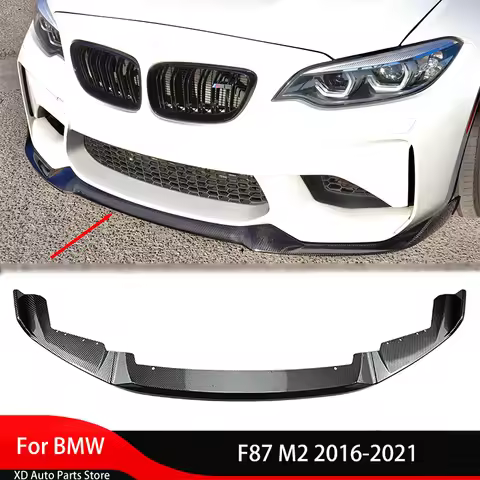 CS Style Front Bumper Splitter Lip for BMW F87 M2 2016-2021 Body Kit Front Apron Surround Front Shov