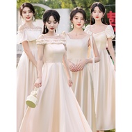 bridesmaid dress bridesmaid dress plus size Champagne Satin Bridesmaid Dress - Autumn/Winter Edition