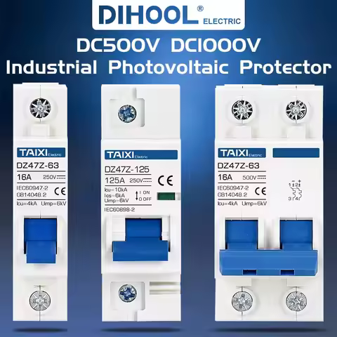 Solar PV MCB DC Circuit Breaker 1P/2P 500V 1000V Photovoltaic disconnect switch 10A 16A 20A 32A 40A 