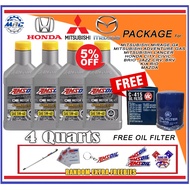 AMSOIL OE Motor Oil 5W-40 Fully Synthetic GASOLINE ENGINE oil 4 Quarts Package For HONDA MITSUBISHI