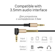 AUX Audio Cable 1.5m Elbow AUX Audio Cable Male to Male Headphone Extension 3.5mm