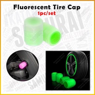 Silicone Fluorescent Tire Cap Tyre Nut Glowing Tire Nut Luminuos Valve Cap Penutup Tayar Stem Air Caps Cover DIY Stylis