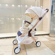 Kereta dorong bayi AULON boleh dilaraskan untuk posisi duduk dan baring, ringan, boleh dilipat denga