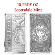 American 10oz Lion Silver Bar Scottsdale Silver Bar Commemorative Coin Zinc Alloy Silver Plated Comm